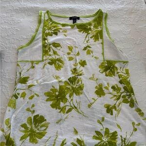 Chaps Kiwi Green Floral Women's Top